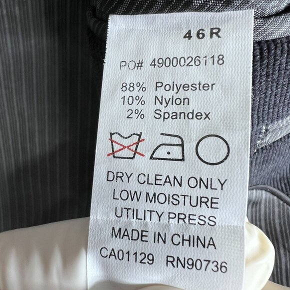 Calvin Klein Mens 46R Black Corduroy Blazer Sport Coat Double Vented Holiday - Picture 15 of 16